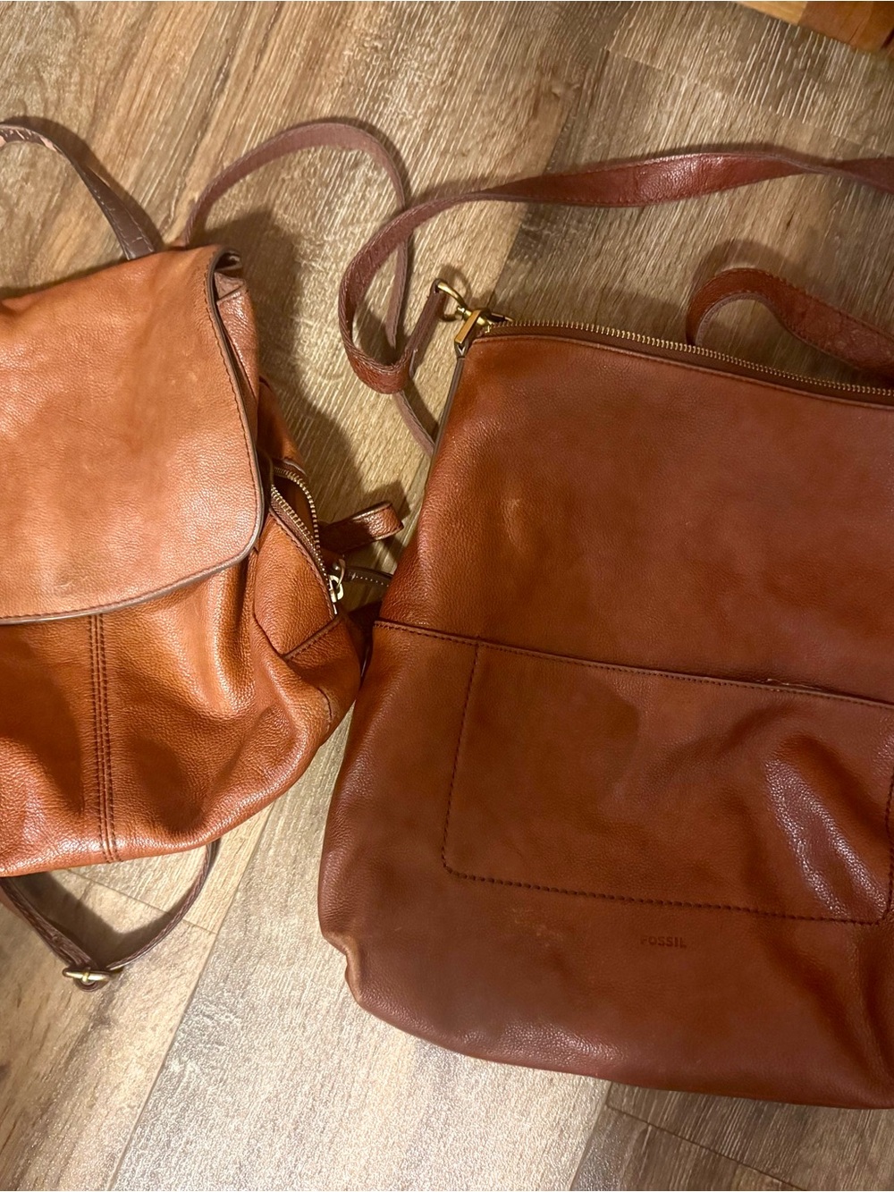 Two fossil purses. Backpack & crossbody